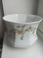 17hg.x22diam. wit porcelein retro bloempot bloemtak vogels, Antiek en Kunst, Ophalen of Verzenden