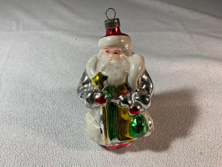 Mooie oude glazen kerstman, Diversen, Kerst, Gebruikt, Ophalen of Verzenden