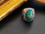 Antieke zilveren ring met spirituele turkoois steen - kris, Sieraden, Tassen en Uiterlijk, Ringen, Gebruikt, Kruisnetlaan 760, HOOGVLIET ROTTERDAM, 3192KH