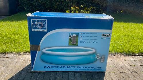 Zwembad met filterpomp 305x76 rond, Tuin en Terras, Zwembaden, Gebruikt, Opblaaszwembad, Minder dan 80 cm, 200 tot 400 cm, 300 cm of meer