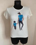 Retro shirt - Maat L (M), Wit, Maat 42/44 (L), Ophalen of Verzenden, Zo goed als nieuw