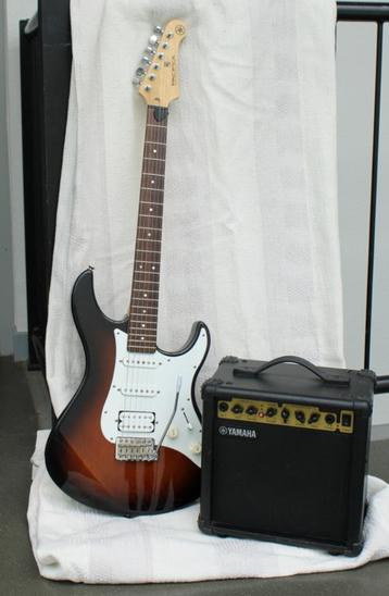 Yamaha Sunburst Stratocaster 112J + practice amp. + kabel. beschikbaar voor biedingen
