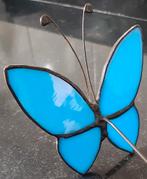 Vlinder glazen plantensteker tiffany glas-in-lood, Ophalen of Verzenden