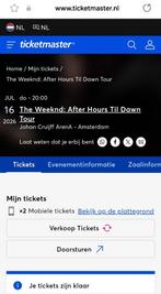 The weeknd 2 tickets do 16 juli vak 119, Twee personen, Juli