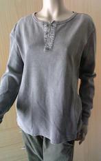 GABBA grijze sweater wafeltjes tricot mineral wash L, Maat 52/54 (L), Gabba, Verzenden, Grijs