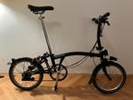 Brompton C-line (S6L) zwart, Fietsen en Brommers, Fietsen | Vouwfietsen, Gebruikt, Brompton, 16 tot 18 inch, Versnellingen