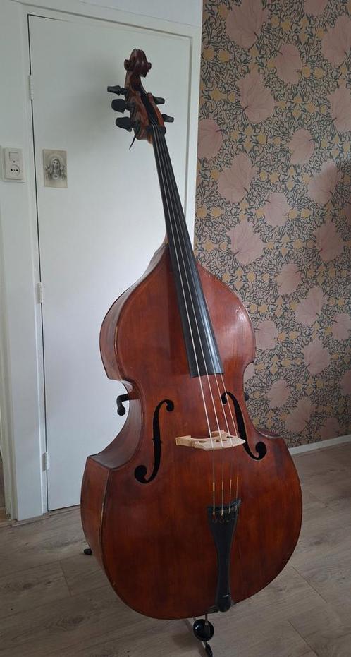 Oude Contrabas vijfsnaar, Muziek en Instrumenten, Strijkinstrumenten | Contrabassen, Gebruikt, Ophalen