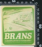 Sticker: Brans Kamerplanten en Tuinmarkt - Eindhoven (3 - De, Verzamelen, Stickers, Ophalen of Verzenden