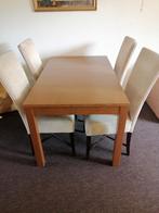 Eettafel set., Huis en Inrichting, Tafels | Eettafels, Ophalen of Verzenden, Zo goed als nieuw, Rechthoekig, 50 tot 100 cm