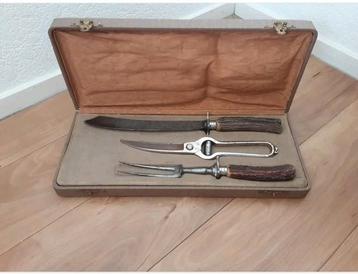 Fantastische wildset Wild set ! Bestek jacht jagen antiek  beschikbaar voor biedingen