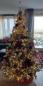 Kunstkerstboom 2.10m besneeuwd, ingebouwde verlichting ZGAN., Diversen, Kerst, Ophalen, Zo goed als nieuw