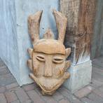 Houten handgesneden hoofd sculptuur masker Afrika *Etage3*, Ophalen of Verzenden, Zo goed als nieuw