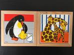 2 x educo puzzel, giraf en pinguïn., Ophalen of Verzenden, 10 tot 50 stukjes