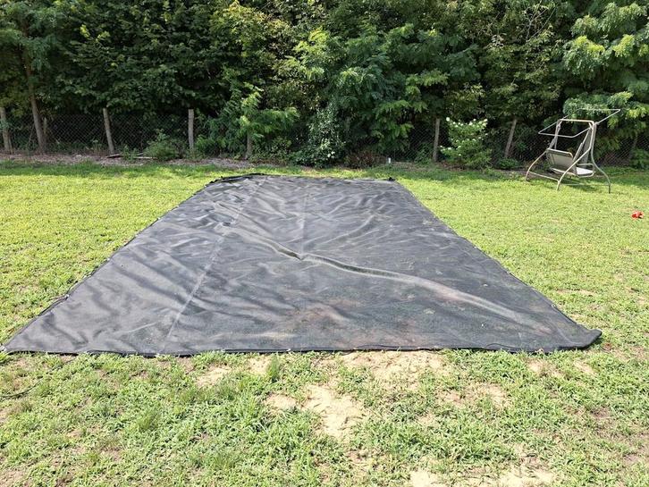 Afdeknet fijnmazig 8x4m, Caravans en Kamperen, Tentaccessoires, Zo goed als nieuw, Ophalen