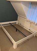 Auping Auronde 140 x 200 incl. vlakke spiraalbodem, Ophalen, Gebruikt, Wit, Tweepersoons