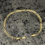 18k gouden armband figaro schakel, Sieraden, Tassen en Uiterlijk, Armbanden, Ophalen of Verzenden
