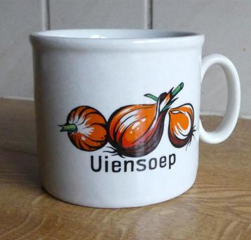 Vintage soepkom uiensoep retro soepbeker beschikbaar voor biedingen