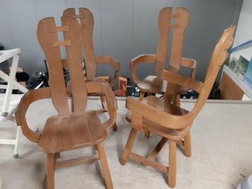 de Puydt j70 Armstoel stoelen unieke 4 delige set! Zie adver