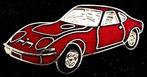 Opel GT pin donkerrood emaille, Verzenden, Nieuw, Transport, Speldje of Pin
