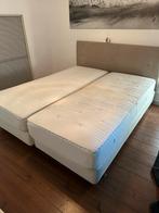 IKEA Sultan boxspring 2x 90x220 met hoofdbord, Huis en Inrichting, Banken | Voetenbanken en Poefen, Ophalen, Gebruikt, 125 cm of meer