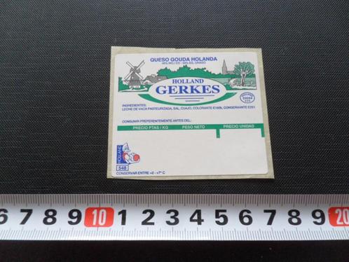 sticker Holland GERKES Queso GOUDA Holanda *, Verzamelen, Stickers, Zo goed als nieuw, Bedrijf of Vereniging, Ophalen