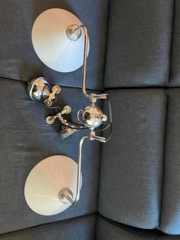 Vintage Plafondlamp met Glazen Kappen, Antiek en Kunst, Antiek | Lampen, Ophalen