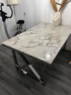 Faux marmer eettafel in top staat!, Huis en Inrichting, Tafels | Eettafels, Ophalen, 50 tot 100 cm, Zo goed als nieuw, Vijf personen of meer