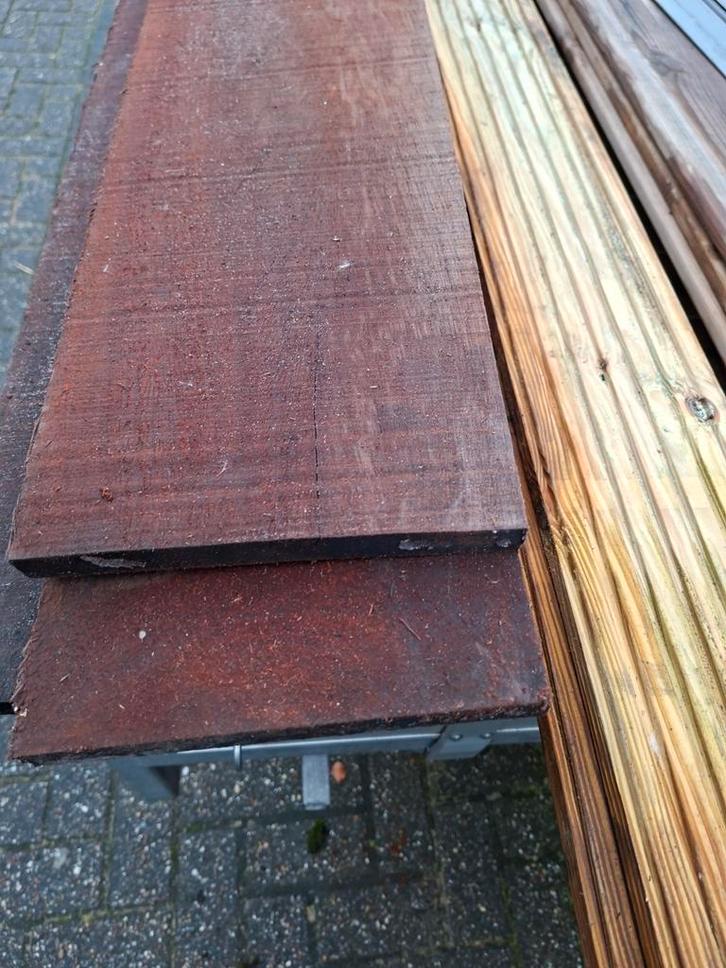 Azobe Hardhouten Planken - 20cm breed, 2cm dik, 4m lang 7 x, Doe-het-zelf en Verbouw, Hout en Planken, Nieuw, Plank, Overige houtsoorten