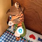 Safari boswachter tijger knuffel met kaartje Koppen, Kinderen en Baby's, Speelgoed | Knuffels en Pluche, Ophalen of Verzenden