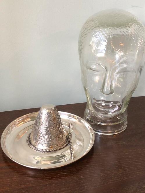 Grote zilveren Mexicaanse hoed sombrero zilver gemerkt 925, Antiek en Kunst, Antiek | Goud en Zilver, Zilver, Ophalen of Verzenden