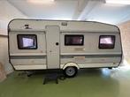 Caravan Hobby type a12 bouwjaar 1993 4 persoons, Caravans en Kamperen, Caravans, Vast bed, Rondzit, Hobby, 750 - 1000 kg