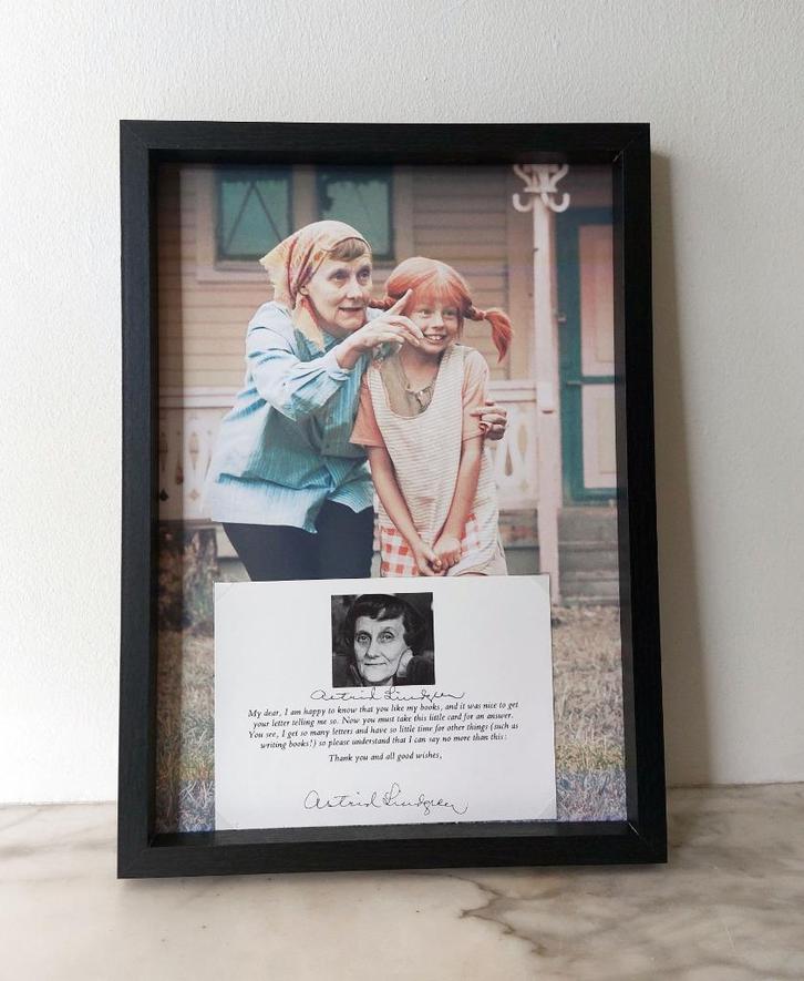Astrid Lindgren handtekening, Boeken, Overige Boeken, Zo goed als nieuw, Ophalen of Verzenden