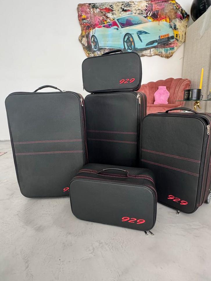 Luxe Porsche Taycan Kofferset - Roadstarbag (nieuw €2300!), Sieraden, Tassen en Uiterlijk, Koffers, Zo goed als nieuw, Leer, 70 cm of meer