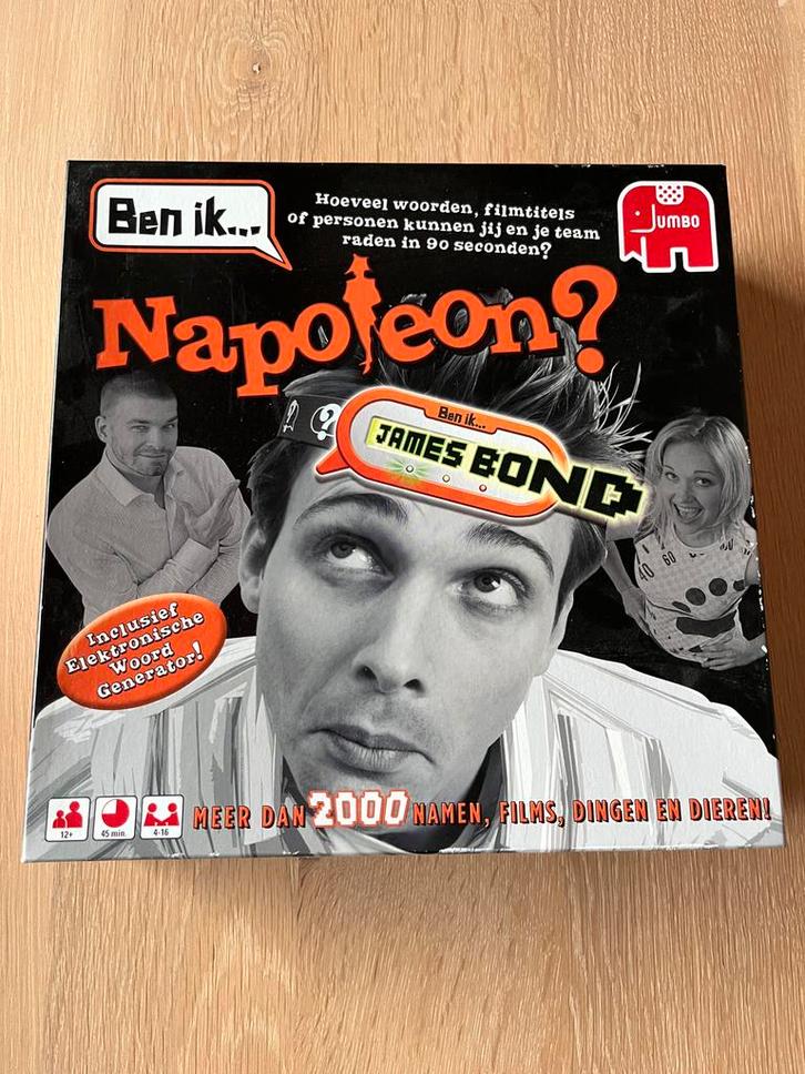 Wie ben ik... Gezelschapsspel, Hobby en Vrije tijd, Gezelschapsspellen | Bordspellen, Zo goed als nieuw, Vijf spelers of meer