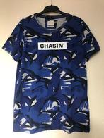 Blauw Chasin heren t-shirt never stop, Chasin, Blauw, Maat 56/58 (XL), Ophalen of Verzenden
