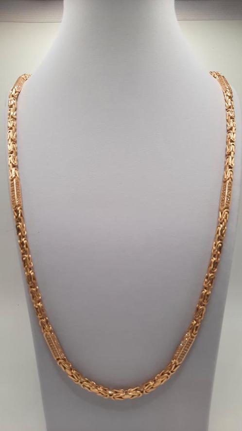 gouden Koningsketting 14kt, Sieraden, Tassen en Uiterlijk, Kettingen, Nieuw, Goud, Goud, Ophalen of Verzenden
