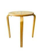 Vintage retro kruk in Alvar Aalto stijl voor IKEA, Gebruikt, Geen, Ophalen of Verzenden, Hout