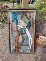 Glas in lood paneel vogel motief, Ophalen, Gebruikt