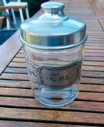 Vintage Voorraadpot met Tinnen Deksel, Minder dan 50 cm, Gebruikt, Minder dan 50 cm, Ophalen of Verzenden