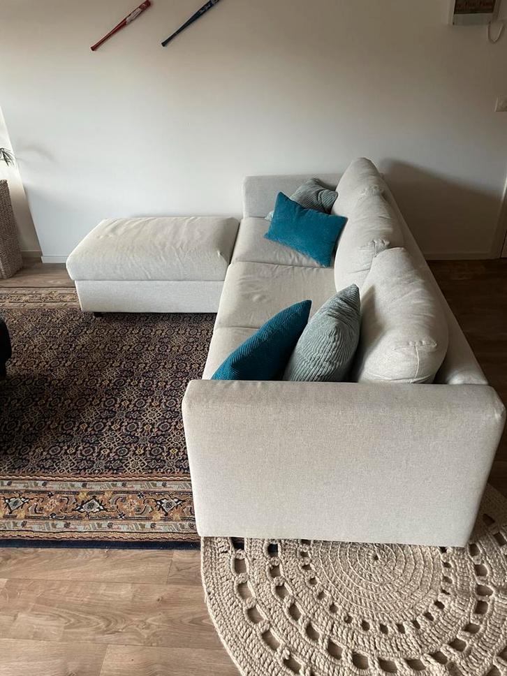 IKEA VIMLE 3-zitsbank + voetenbank met bergruimte, Huis en Inrichting, Banken | Bankstellen, Zo goed als nieuw, Hoekbank, Vierpersoons of meer