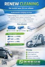 Reinigen van textiele meubels,bank/stoelen tapijt, matrassen, Ophalen of Verzenden, Overige typen