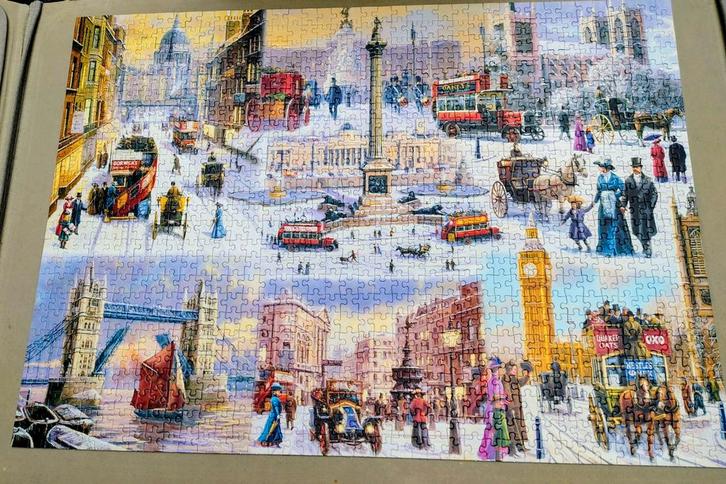 Legpuzzel - Winter in Londen - 1000 stukjes, Hobby en Vrije tijd, Denksport en Puzzels, Zo goed als nieuw, Legpuzzel, 500 t/m 1500 stukjes