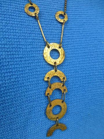 Modernist Goud verguld Messing Collier MENNO MEIJER beschikbaar voor biedingen