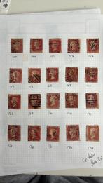 Penny red uk gestempeld plaatnummers, Postzegels en Munten, Postzegels | Europa | UK, Ophalen of Verzenden, Gestempeld