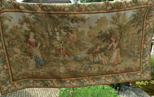 Vintage JP Paris 1978 gobelin tapisserie wandkleed. Waterput, Antiek en Kunst, Antiek | Kleden en Textiel, Ophalen of Verzenden
