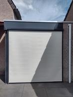 Screen, donkergrijs frame met beige doek 235 cm breed., Doe-het-zelf en Verbouw, Rolluiken, 200 cm of meer, Gebruikt, Crème of Beige