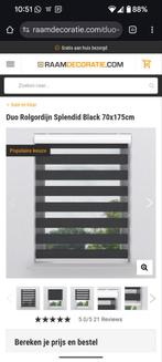 Zwarte Duo Rolgordijn 70x175cm - Zo goed als nieuw!, Zwart, Zo goed als nieuw, Modern, 150 tot 200 cm