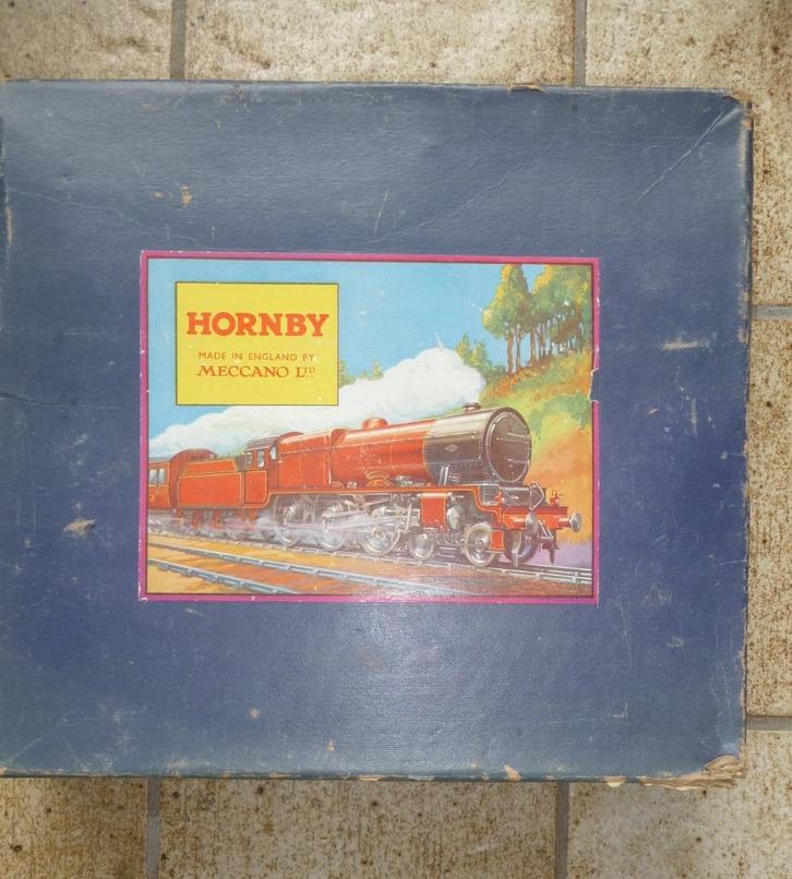 Hornby meccanotrein met sleutel opwind jaren 50,M1 PERSONTAG, Antiek en Kunst, Antiek | Speelgoed, Verzenden