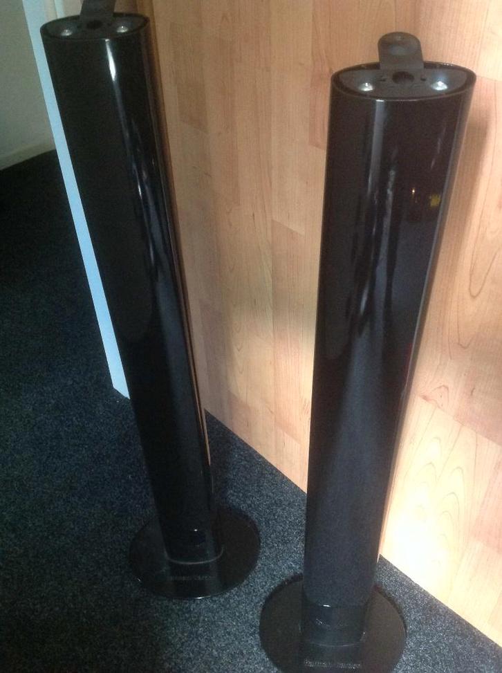 Harman Kardon Zuilen Zwart HKTS serie, Audio, Tv en Foto, Luidsprekers, Gebruikt, Front, Rear of Stereo speakers, 120 watt of meer