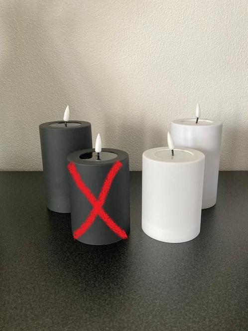 DeLuxe Homeart Real Flame Led Buitenkaars zwart of wit Nieuw, Huis en Inrichting, Woonaccessoires | Kandelaars en Kaarsen, Nieuw